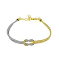 The Love Knot Bracelet — Two-Tone Italian Silver Mesh