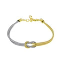 The Love Knot Bracelet — Two-Tone Italian Silver Mesh